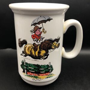 Norman Thelwell 1967 Coffee Tea Mug Staffordshire UK Horse Pony Equestrian READ
